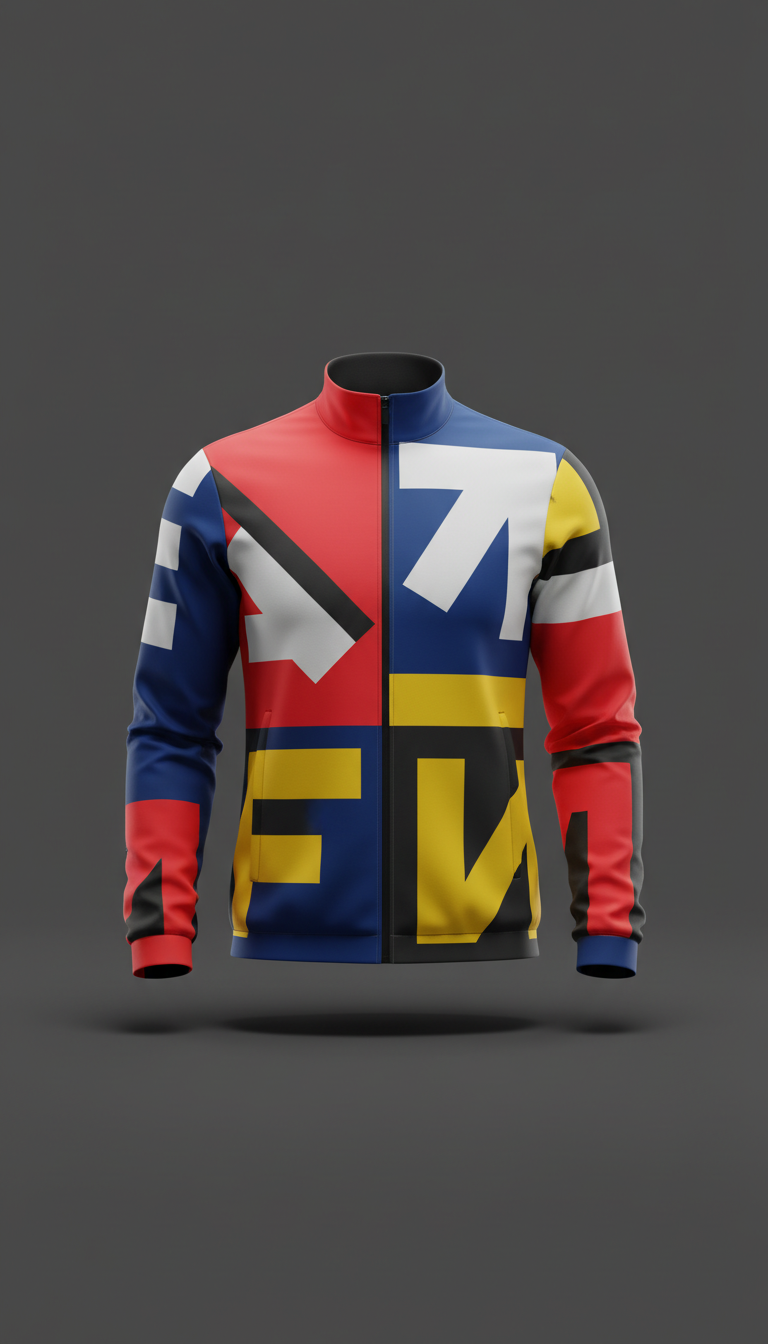 Performance Jacket With Statement Typography